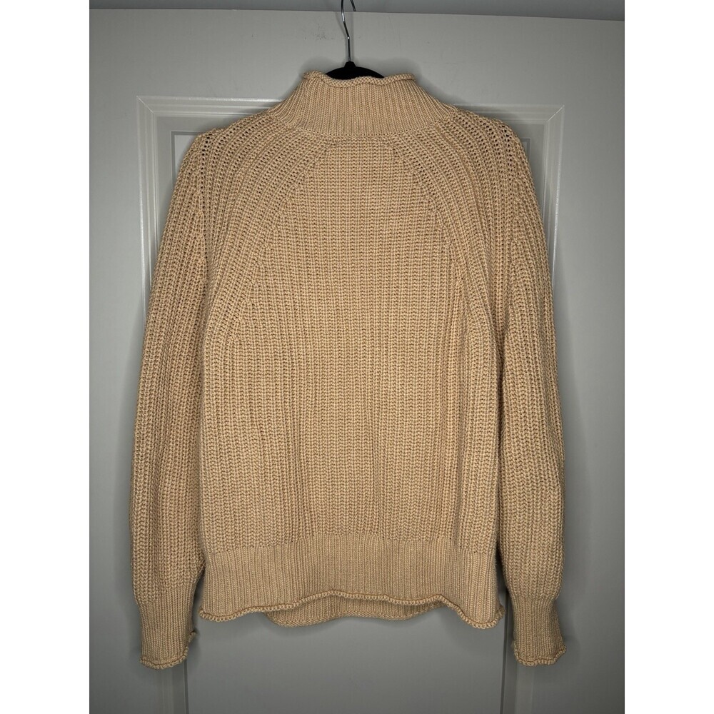 J Crew Relaxed Rollneck Sweater in Sandy Beach Tan Women's Size Medium - Picture 8 of 8